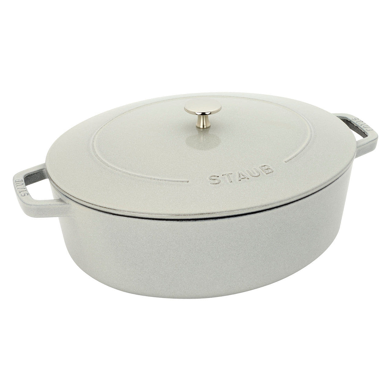 Staub 6.25qt Oval Dutch Oven White Truffle 1 each