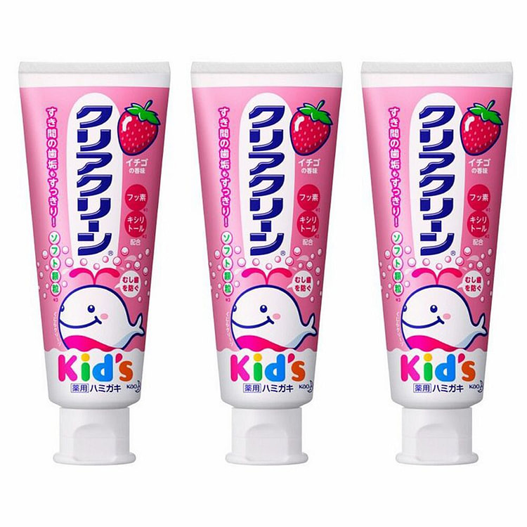 KAO Kids Toothpaste (Pack of 3) - Strawberry 210 g