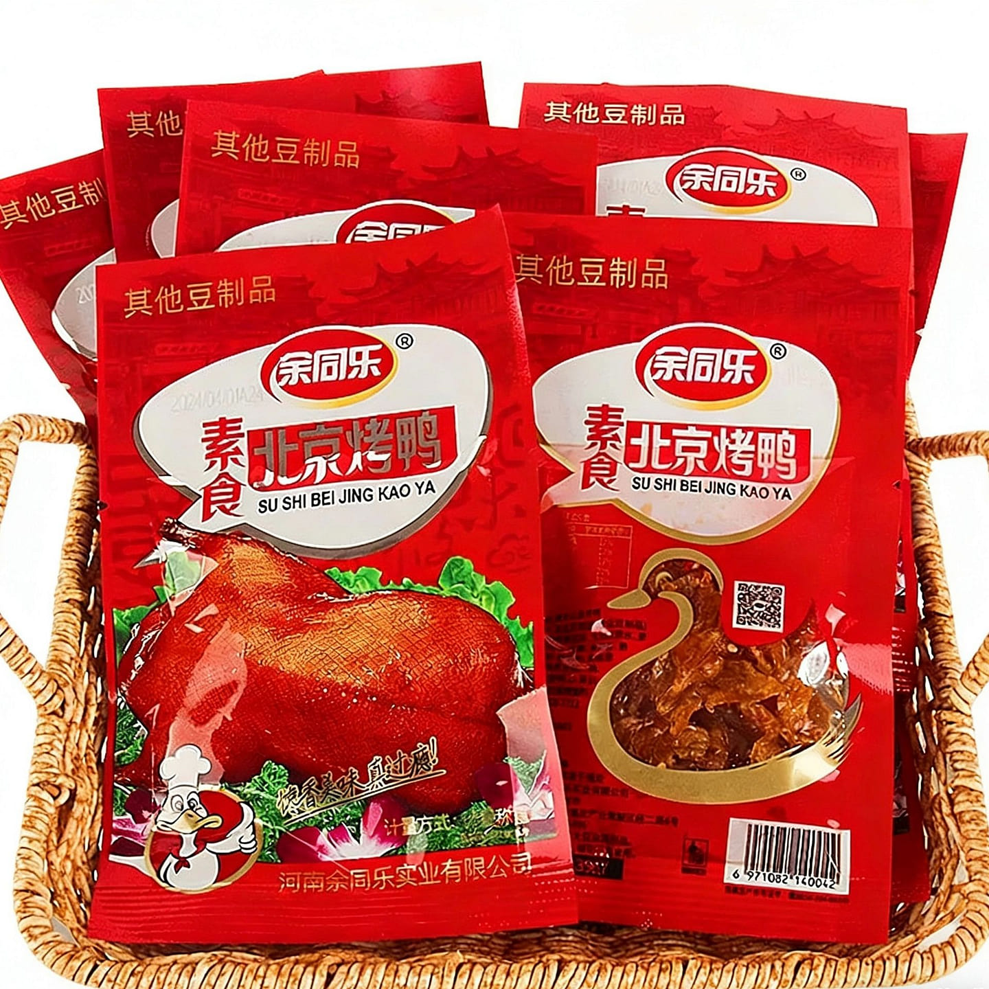 余同乐 烤鸭辣条素食豆制品 3包 30 克