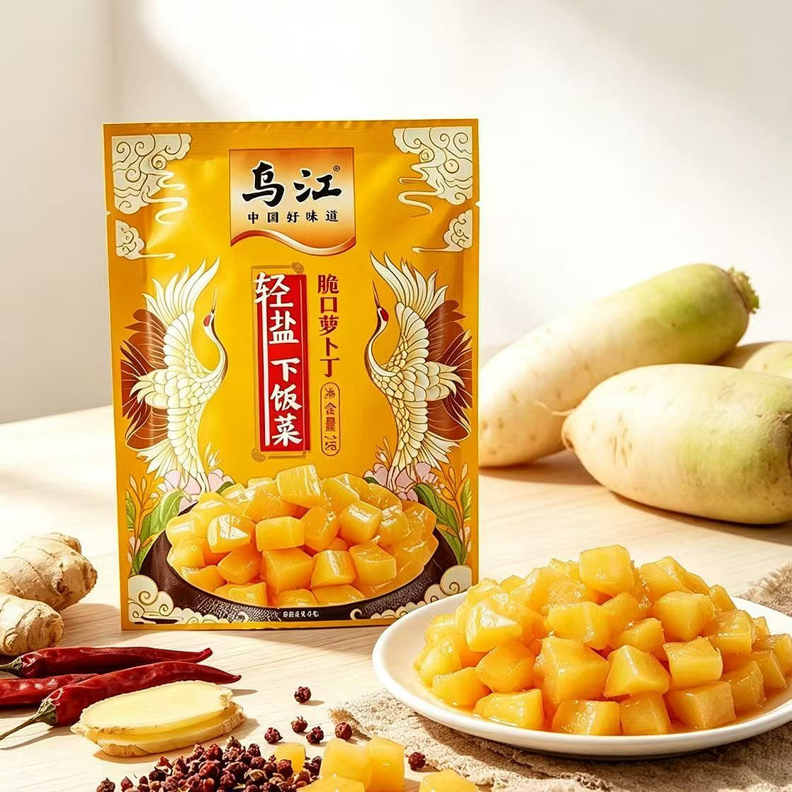 Wujiang Light-Salt Crispy Radish Dice 22g 22 g