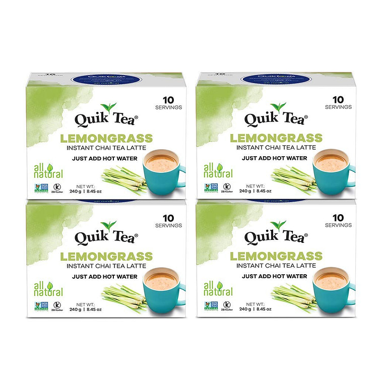 QuikTea Chai Latte Lemongrass 10ct-(Pack of 4) 4 box