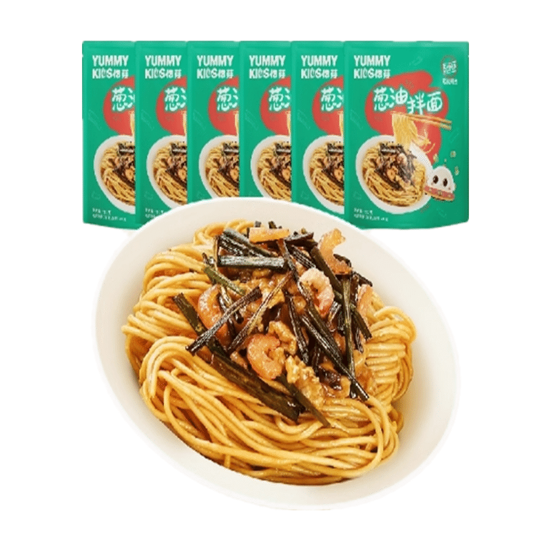 China Direct Mail Yiya Children's Chinese style Mixed Noodles 6 Bags Scallion Oi 1 count