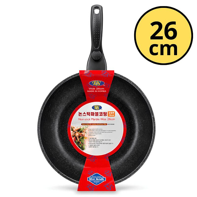[ES] Non-Stick Marble Wok Pan - 26cm 1 each