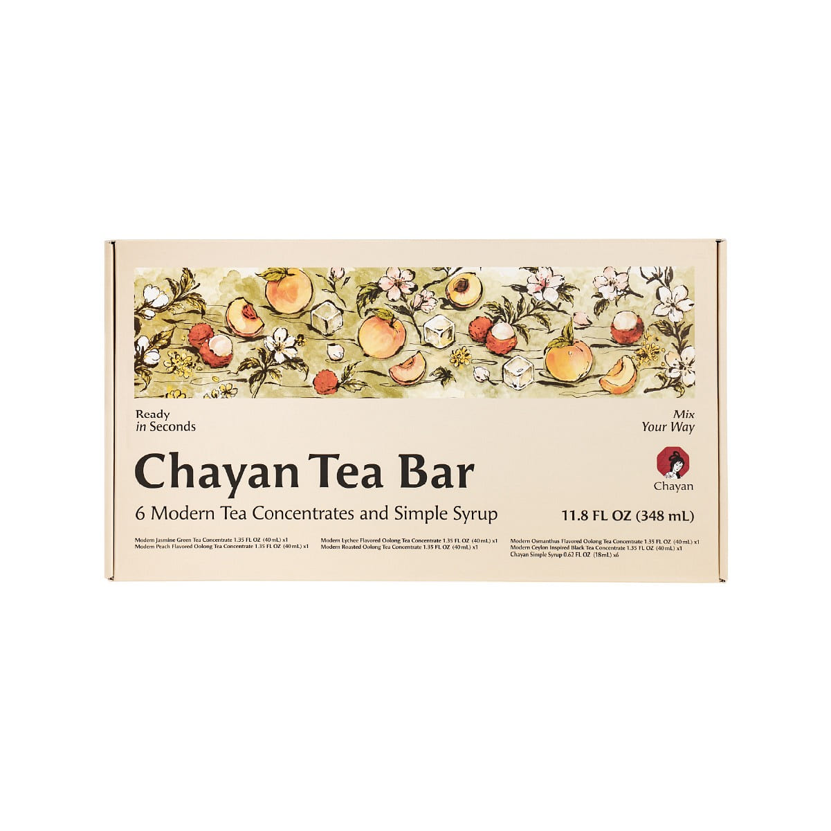 CHAYAN 6 Modern Tea Concentrates & 6 Simple Syrup 12 pack