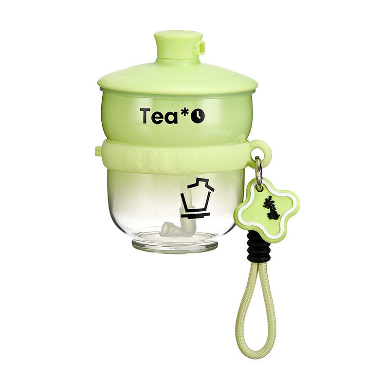 Mini Plastic Dwen Water Cup 450ml Portable - Green 1 count