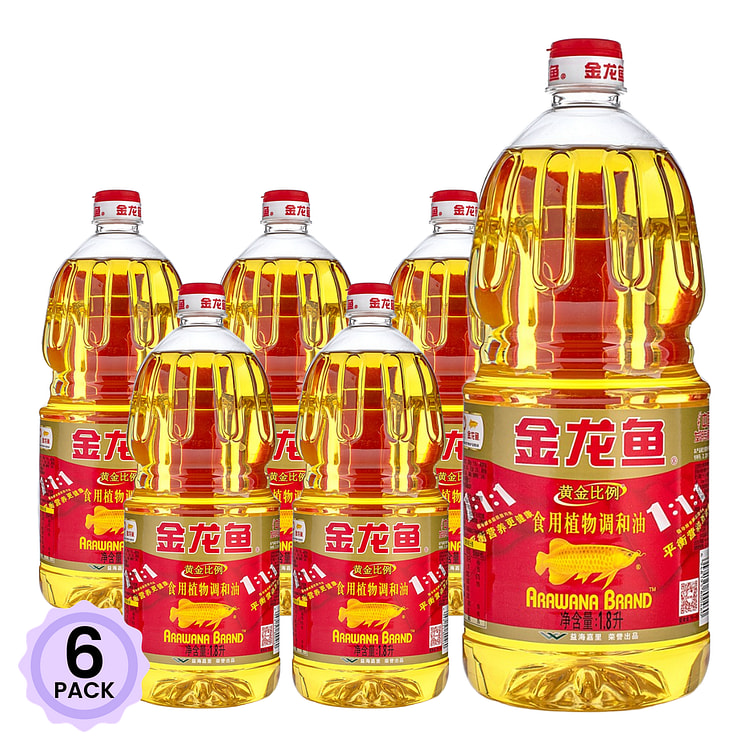 金龙鱼 植物调和油 1800 毫升*6 包
