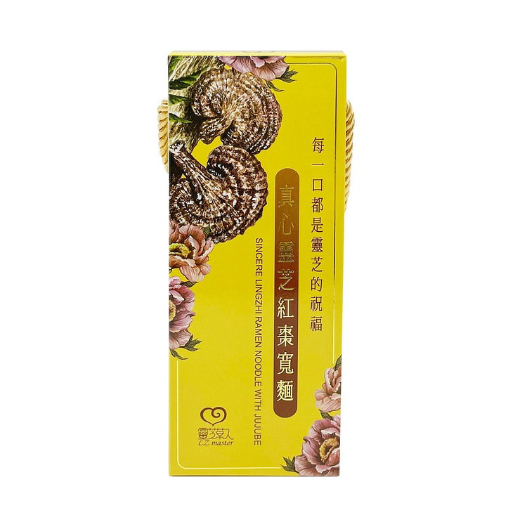 台湾【灵芝草人】 真心灵芝红枣宽面礼盒 5入