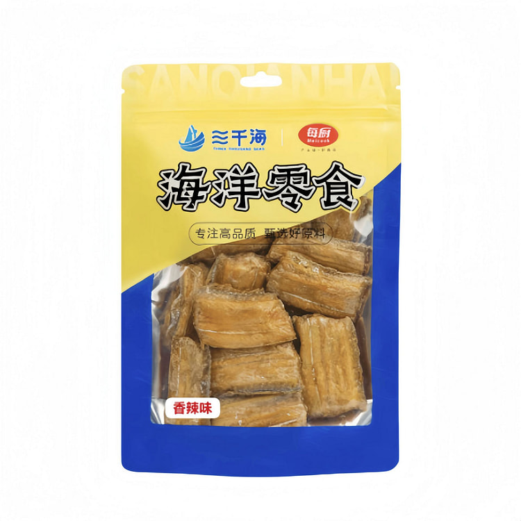 三千海 带鱼酥海鲜零食香脆下酒菜香辣 90g*1袋 90 克