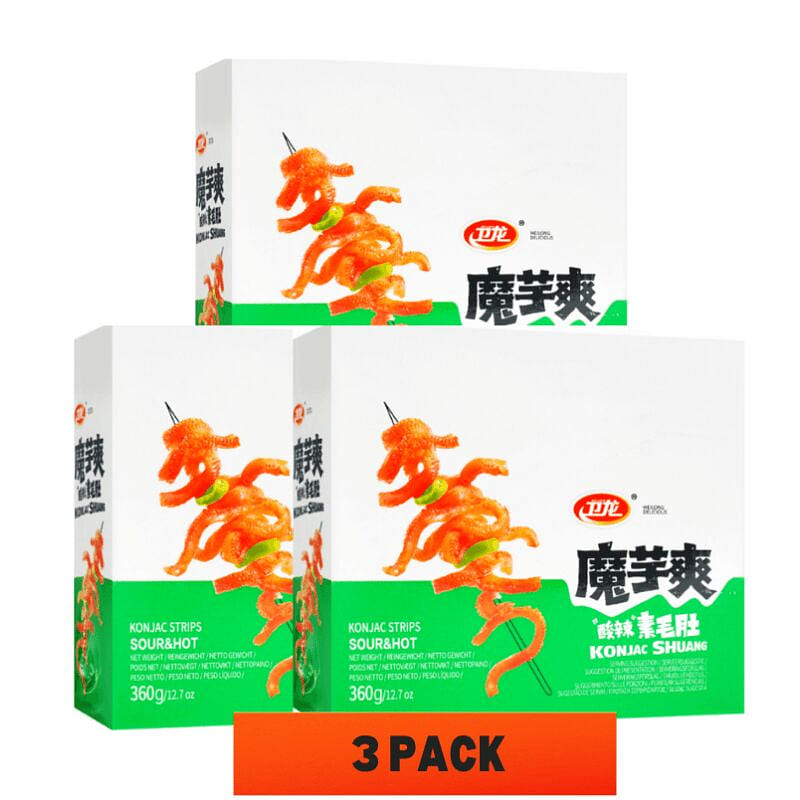 卫龙 魔芋爽 酸辣泡椒味 360克(20包)*3盒 360 克