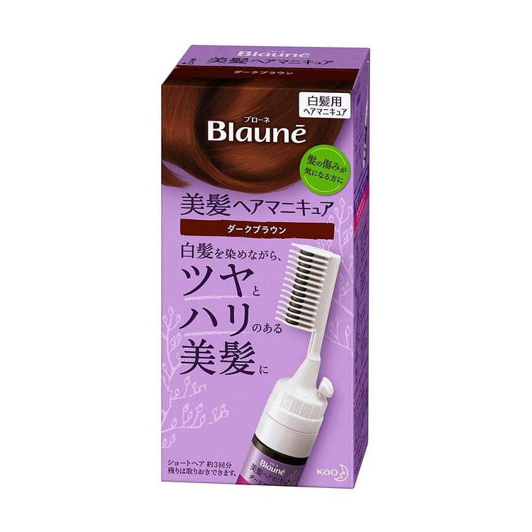 KAO Blaune 染发剂带梳子80g 深棕色