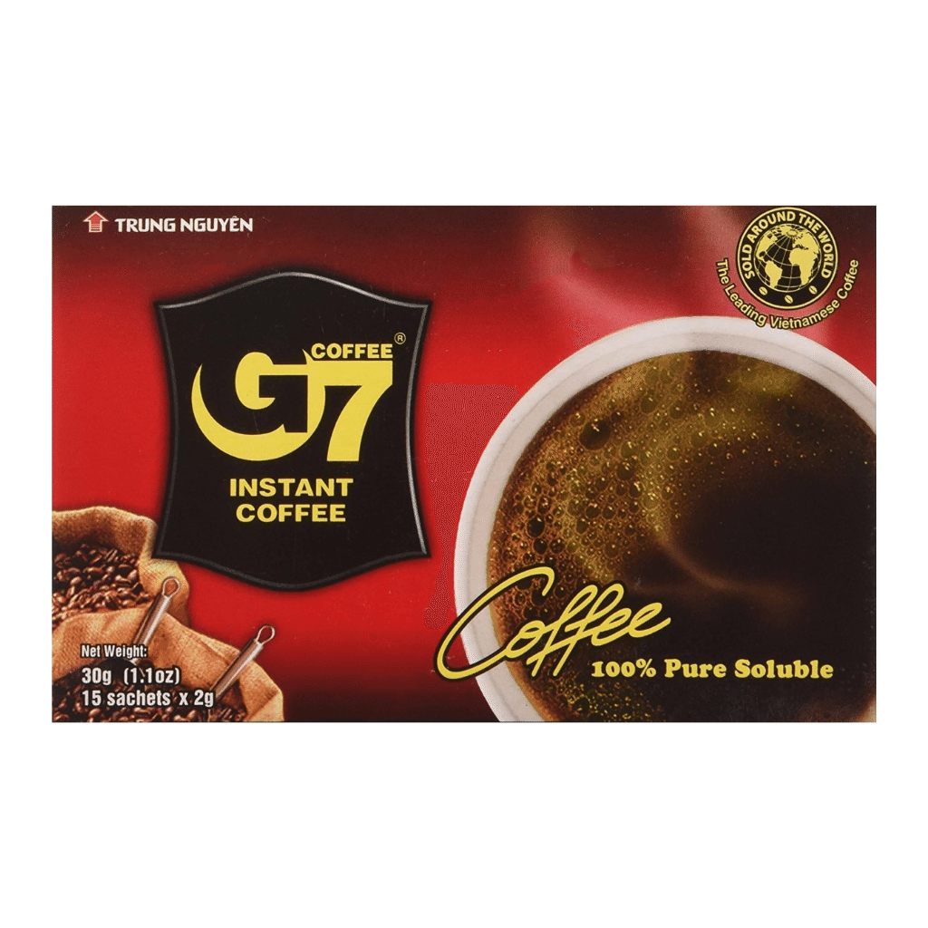 Trung Nguyen G7 Pure Black Instant Coffee 100% Pure Soluble 1.05 oz