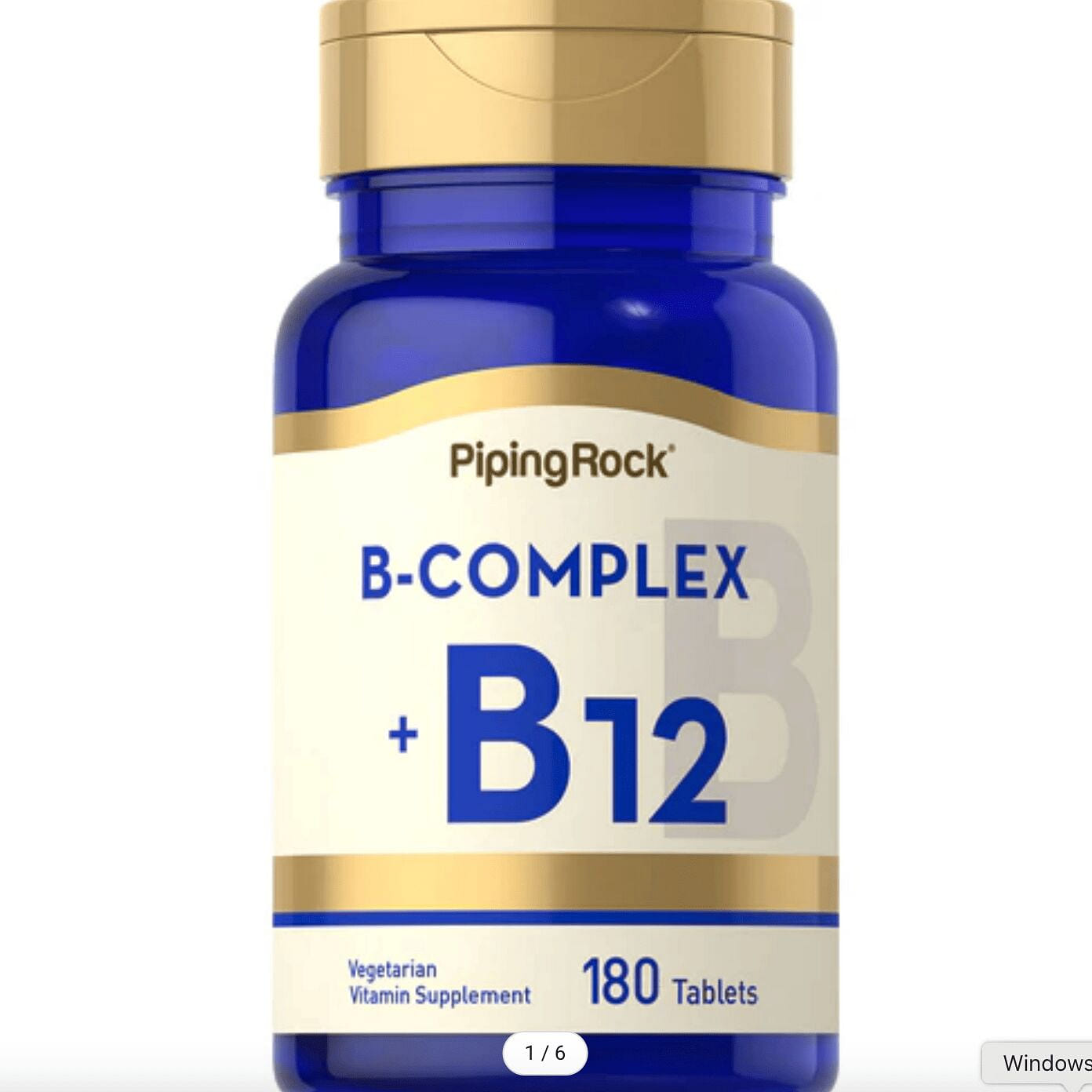 B Complex Plus Vitamin B-12, 180 Tablets 1 bottle