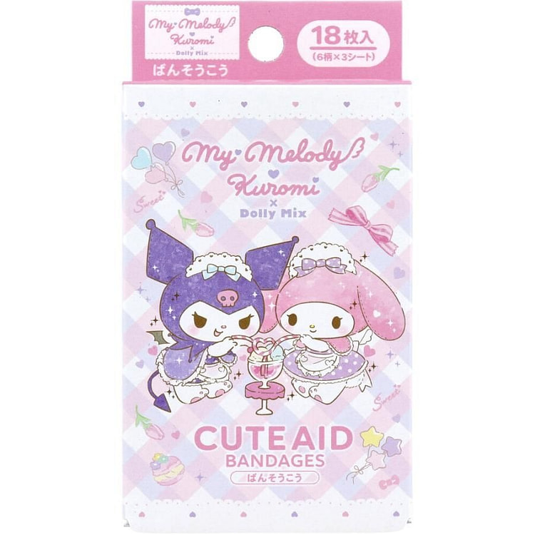 Santan My Melody & Kuromi Bandages 18 sheets 1 box