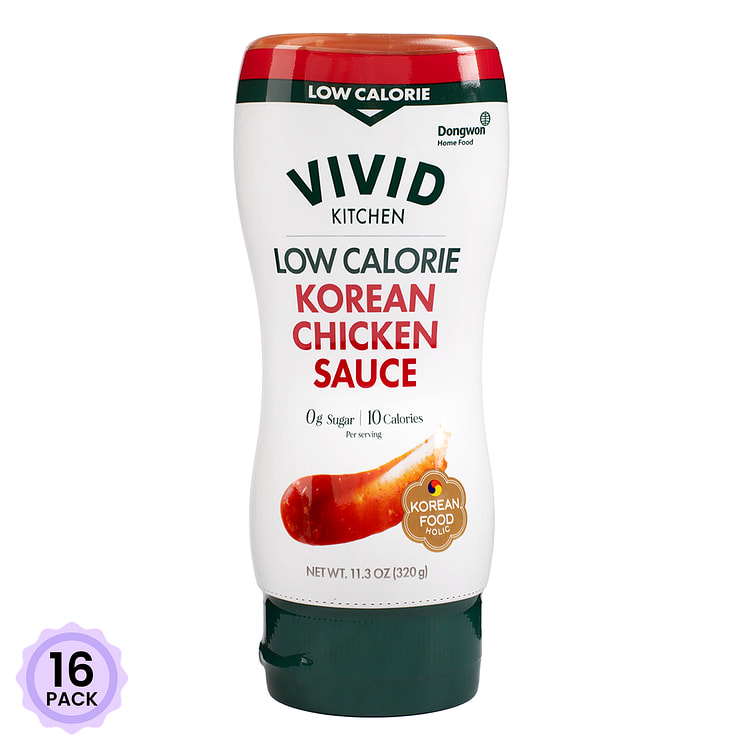 VIVID Kitchen Low-Calorie Korean Fried Chicken Sauce 11.3 盎司*16 包