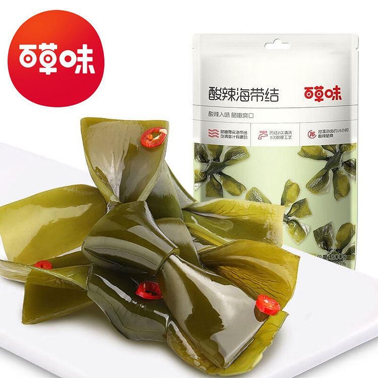 百草味 酸辣海带结（200g） 1 包