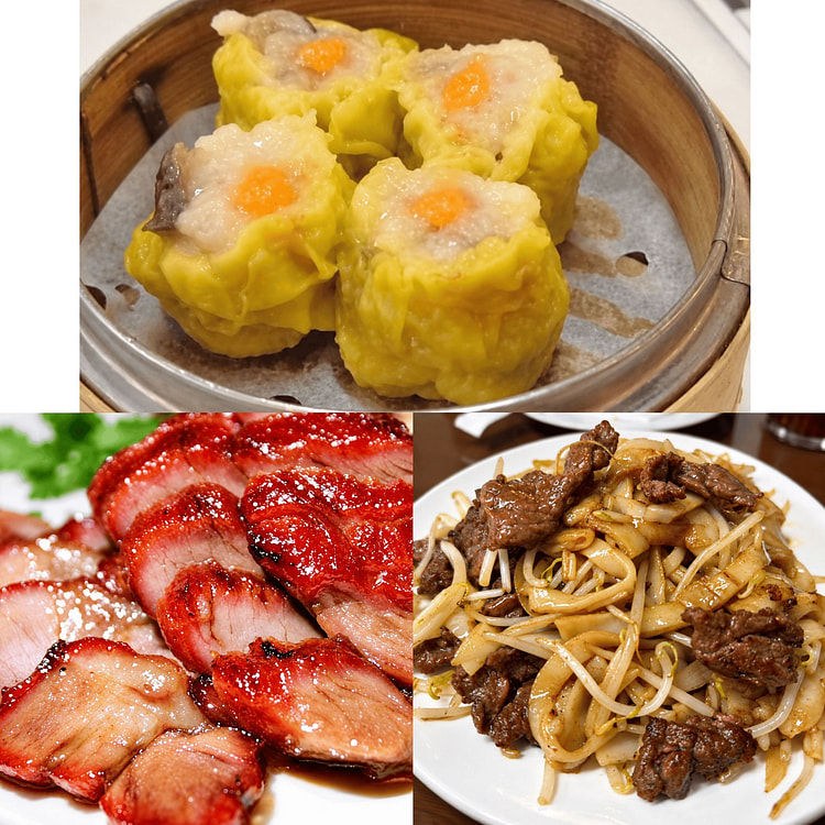 港味招牌三拼 蜜汁叉烧 干炒牛河 烧卖皇 1 份