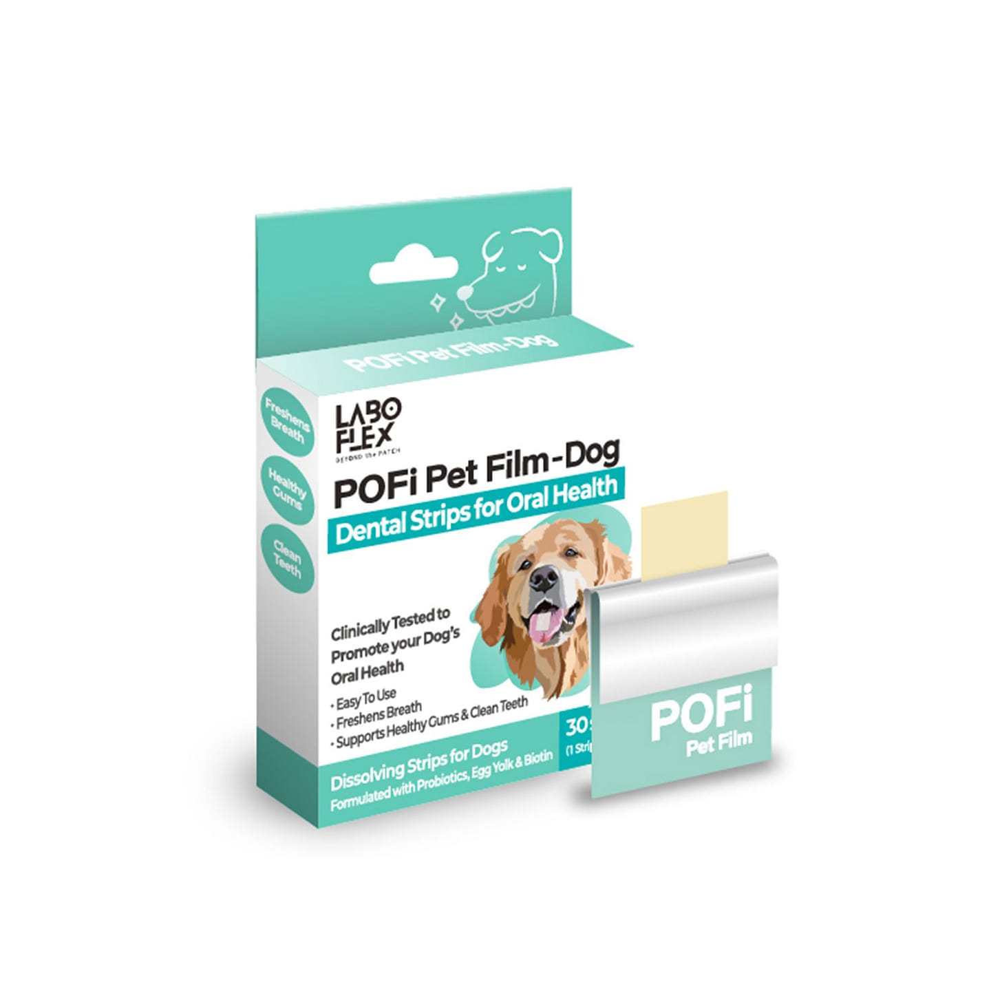 LaboFlex Pofi Pet Dental Strips for Dogs 30 count