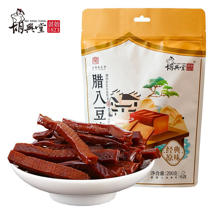胡兴堂徽州原味腊八豆腐200g茶干休闲小零食豆腐干 200 克