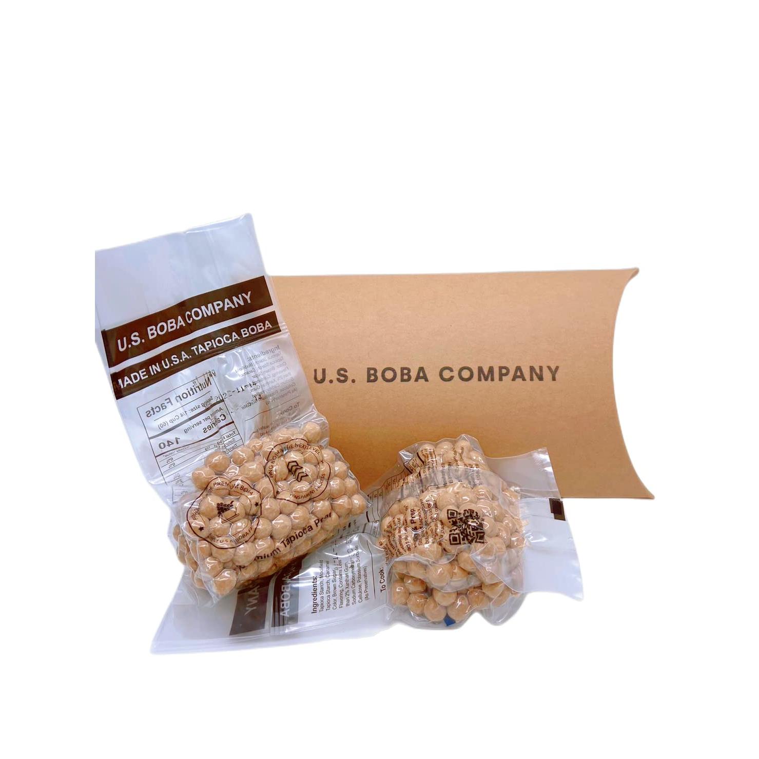 Get US Boba Co Tapioca Pearl Boba Ball Brown Sugar Flavor 6oz X 2