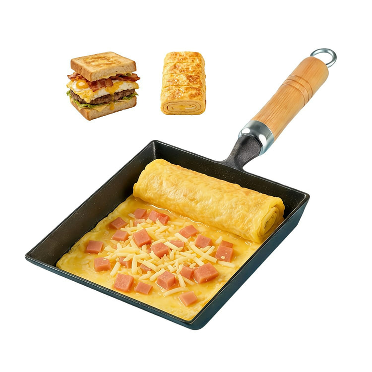Cast Iron Tamagoyaki Pan,Japanese Egg Omelette Pan