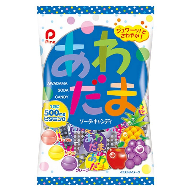 Japanese Fruits Soda Hard Candy AWADAMA Fizzy 120g 1 each