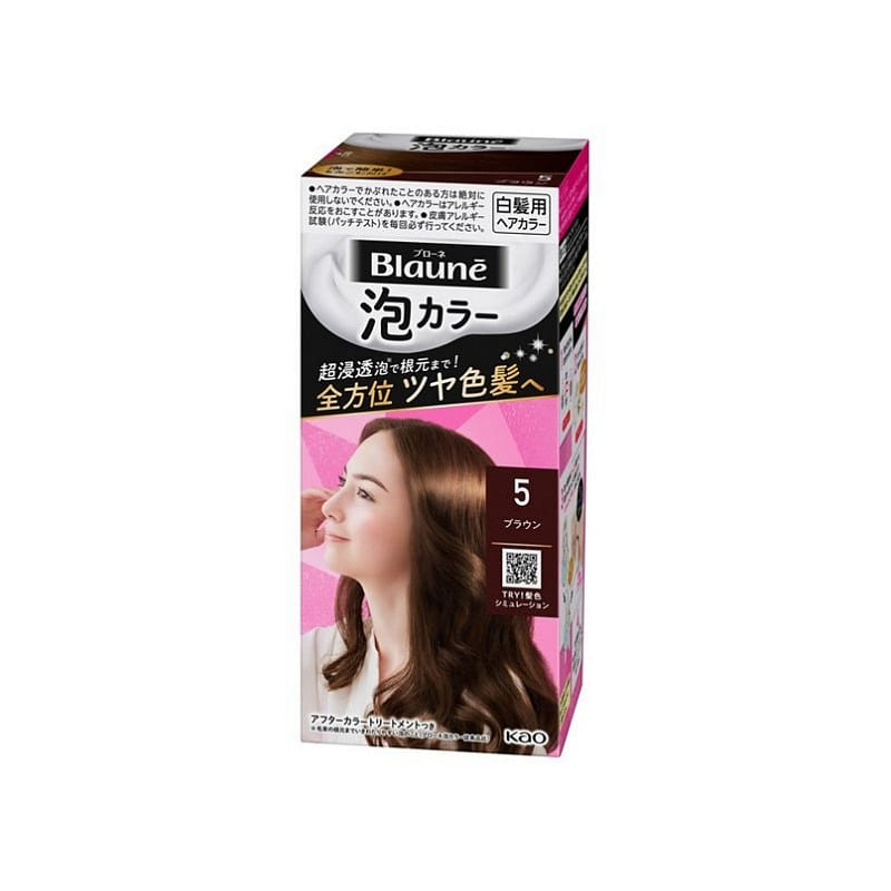 花王 ブローネ 泡カラー 5 ブラウン 108ml 新旧パッケージランダム 1 個