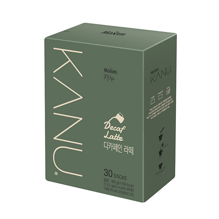 KANU Decaffeinated Latte Stick COFFEE 13.5g x 30p 1 each