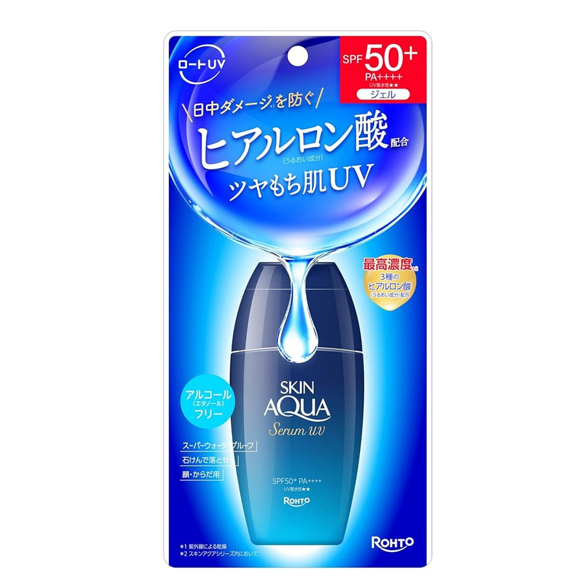 Rohto skin aqua hyaluronic serum uv spf50+++ 70g 1 bottle