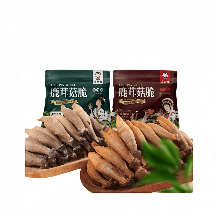 即食云南特产鹿茸菇脆休闲解馋香菇脆片52g*2袋 104 克
