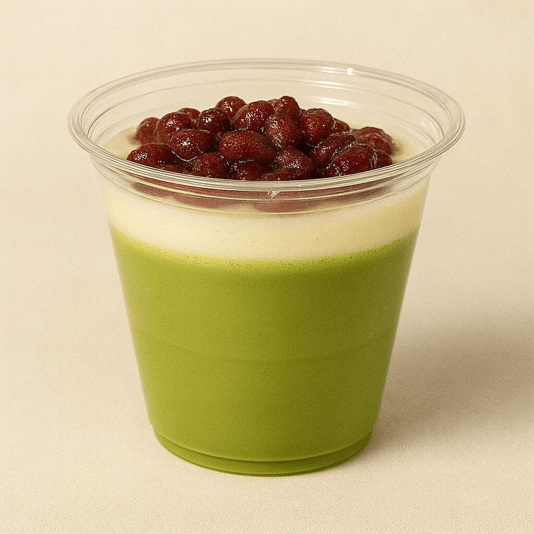 Red Bean & Milk Matcha Layered Pudding 8 oz