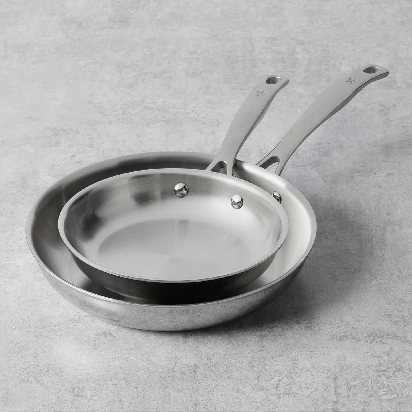 Henckels Clad H3 2-pc Stainless Steel 8-in & 10-in Fry Pan Set 1 each