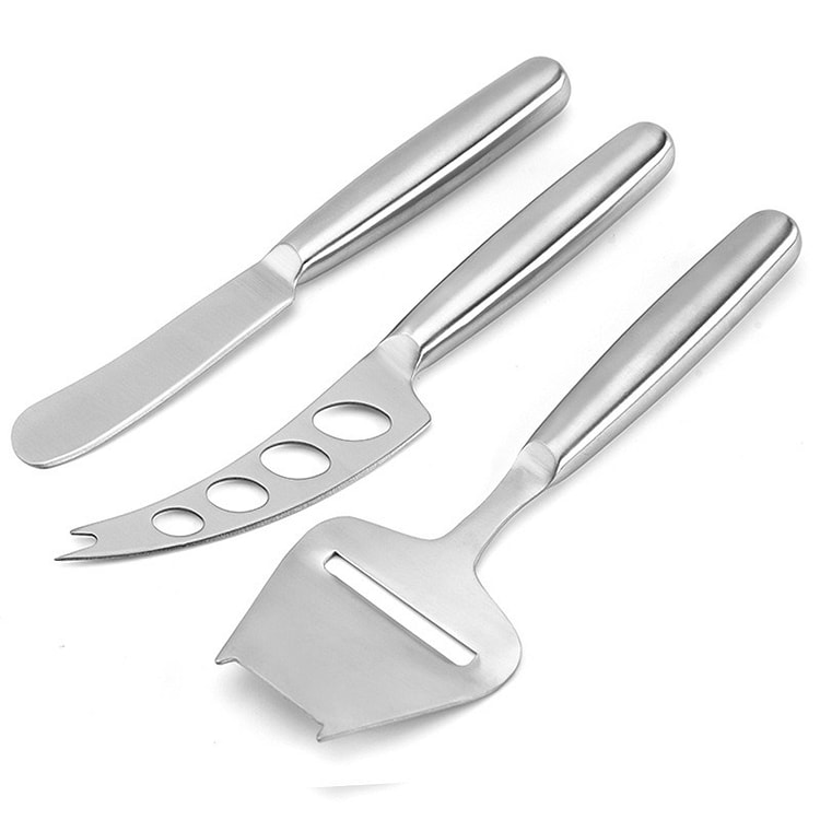 Cheese Knife Set 3-Piece Stainless Steel Butter Knife Set with Slicer