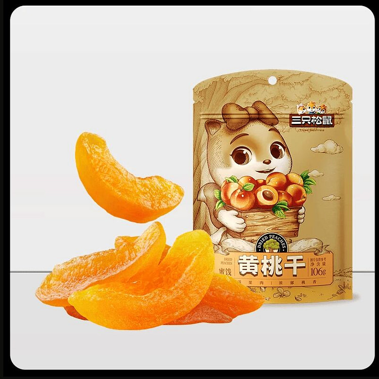 Three Squirrels Dried Yellow Peaches 106g 106 g