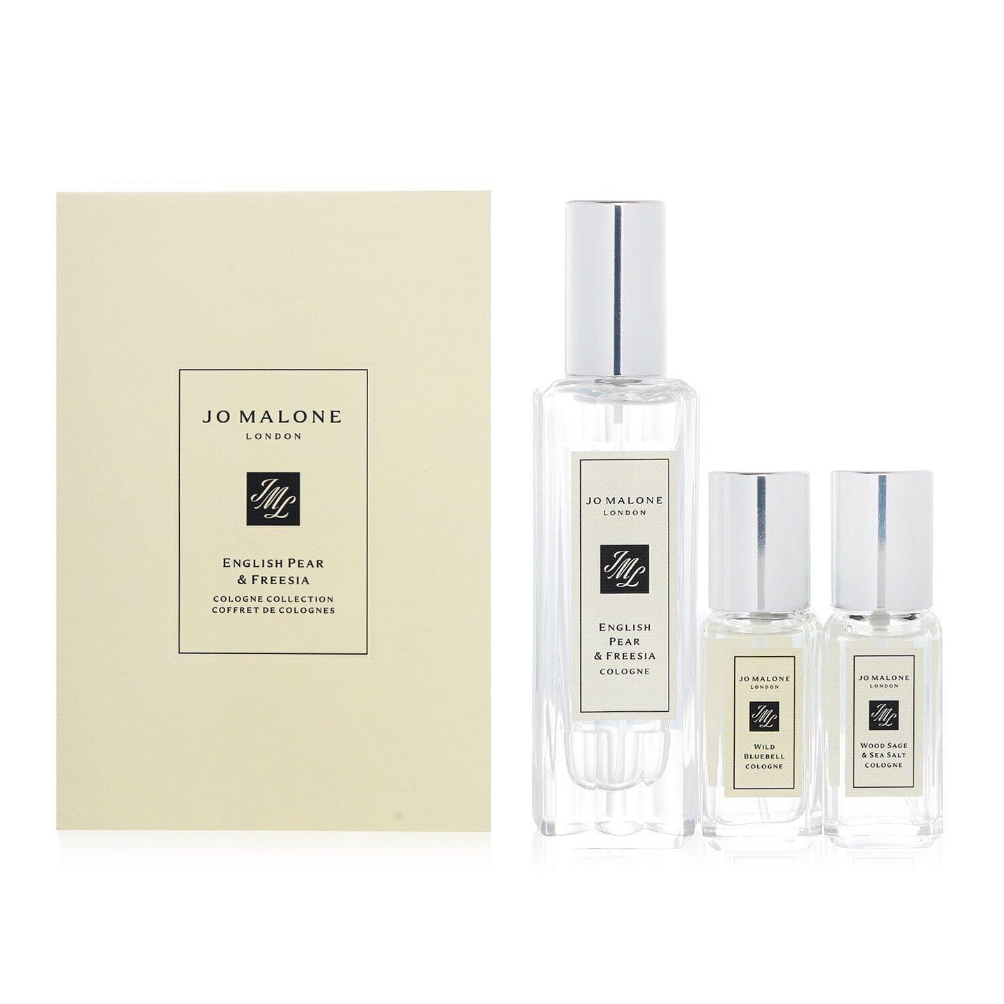 Jo Malone English Pear & Freesia Coffret: EP & F Cologne ml +Wood Sage & Sea Salt Cologne ml +Wild Bluebell Cologne ml LFCM 3pcs 3 each