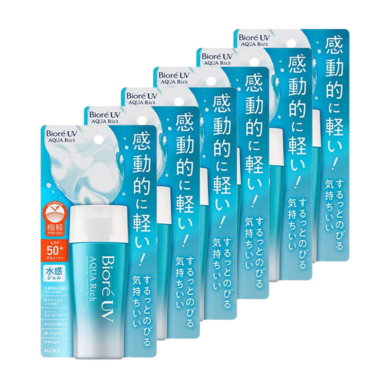 Biore UV Aqua Rich Watery GEL SPF50+/PA++++6 Pack 420 ml