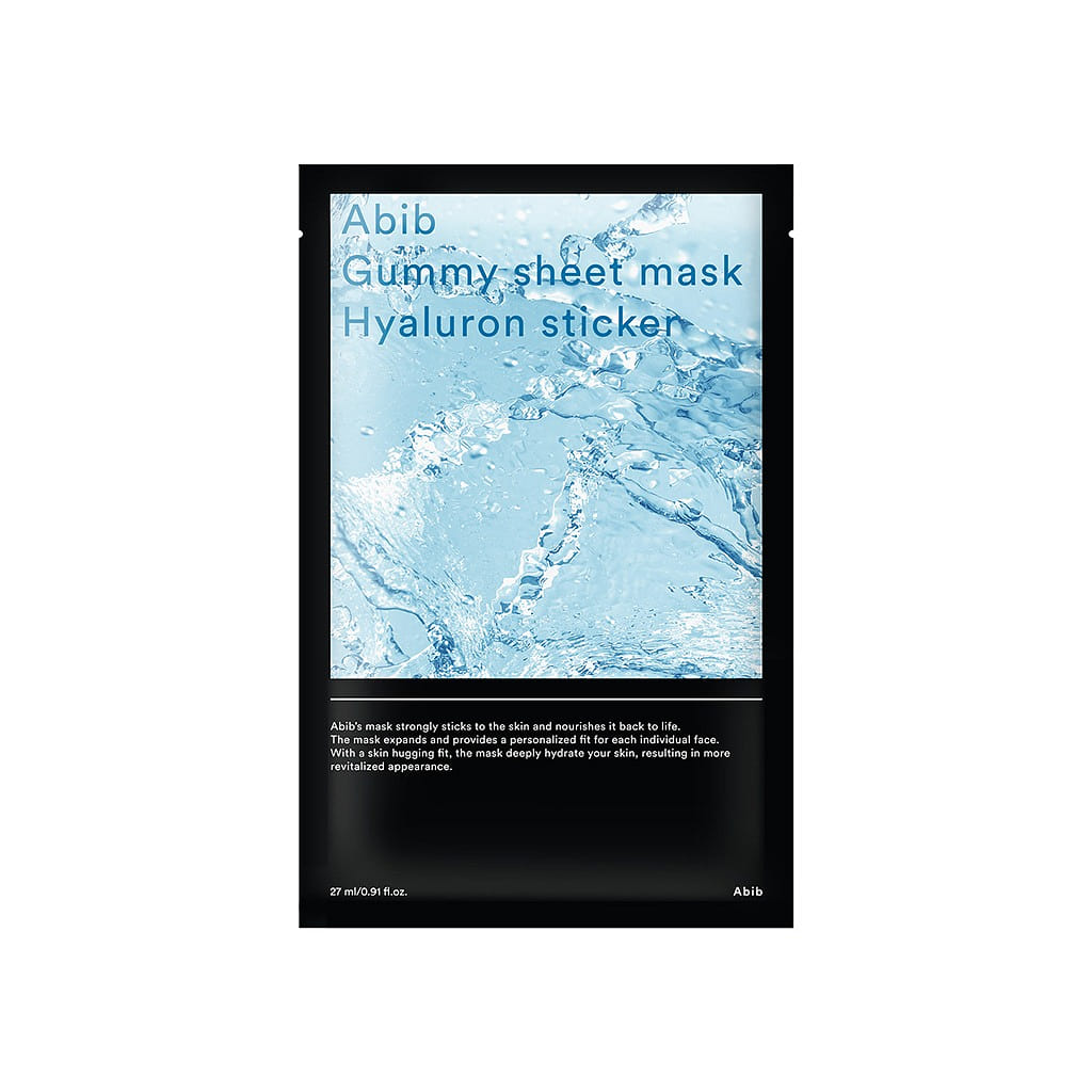Abib Gummy Sheet Mask Hyaluron Sticker- 1 Box of 10 Sheets 27 ml
