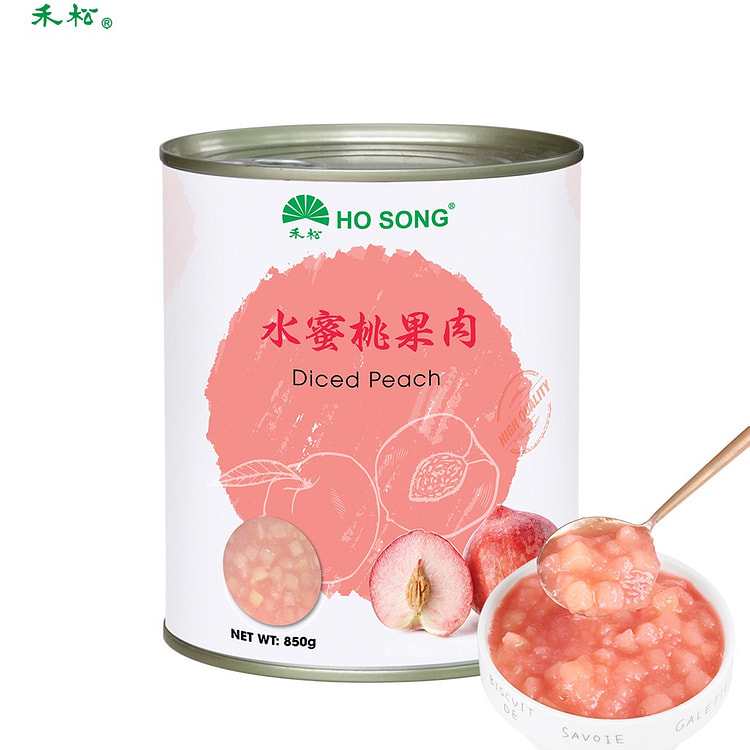 Premium Diced Peach Fruit in Syrup-Tea Ingredient 1.87 lb