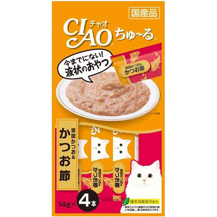 Inaba CIAO Grilled Bonito Flakes Cat Sticks 14g*4 1 each