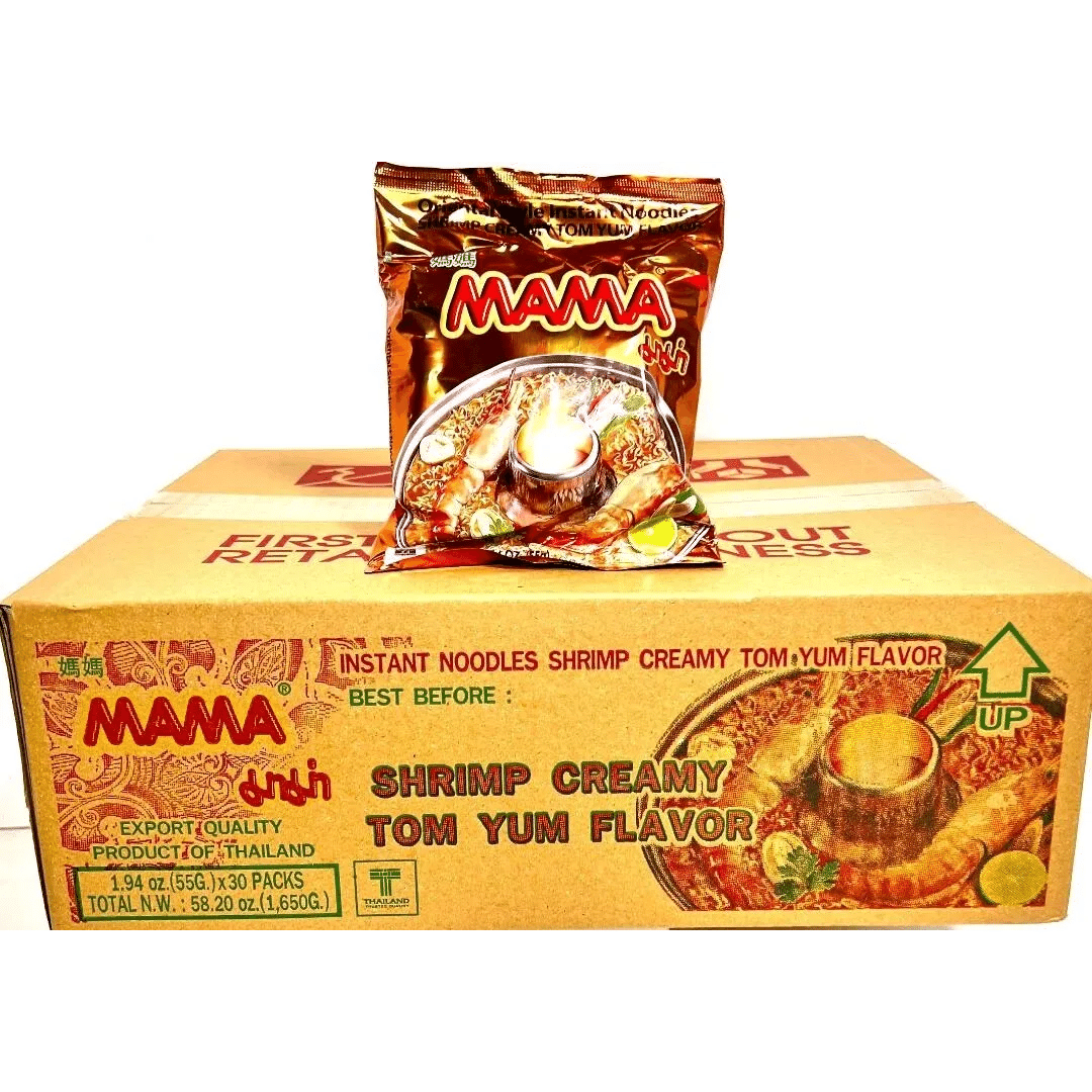 Mama Instant Noodle, Creamy Tom Yum Spicy Flavor pack of 30 1 개