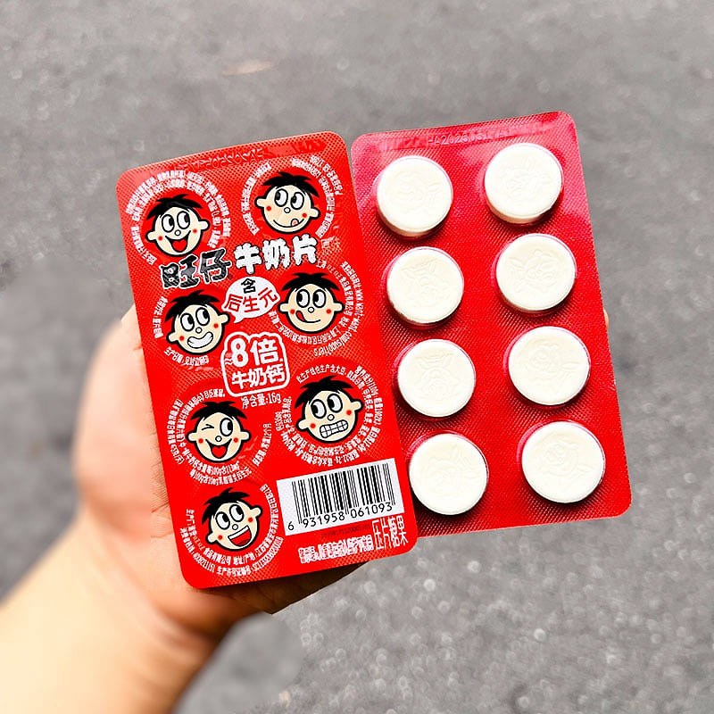 5 boards of Want Want milk tablets 90 g