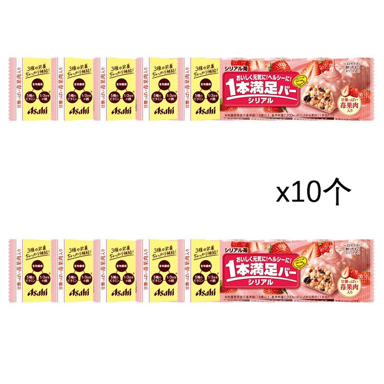 Asahi 1本满足草莓巧克力味 37gx10个