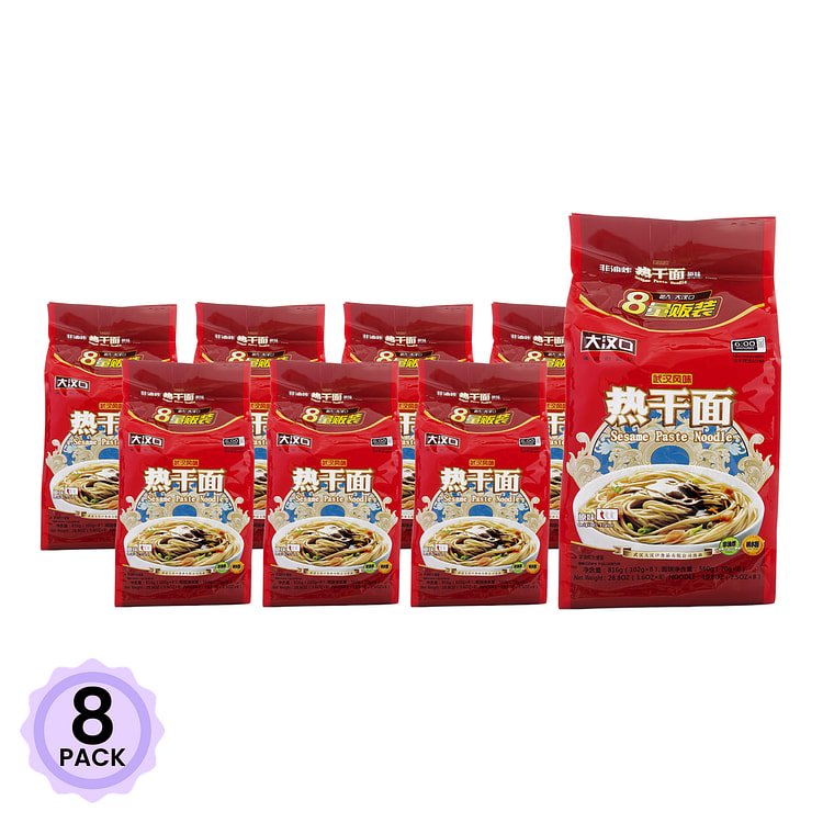 大汉口 原味热干面 8包量贩装 816 克*8 包