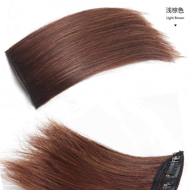 Premium Synthetic Invisible hair pad piece seamless clip，【DFP-A】lightbrown20cm 1 count