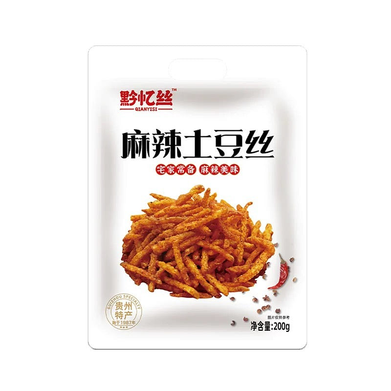 黔忆丝贵州特产麻辣土豆丝 网红麻辣美味休闲小零食 200 克