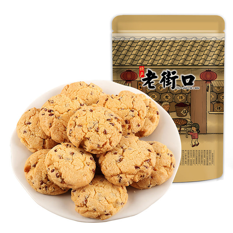 老街口亚麻籽小纤酥桃酥150g*2袋