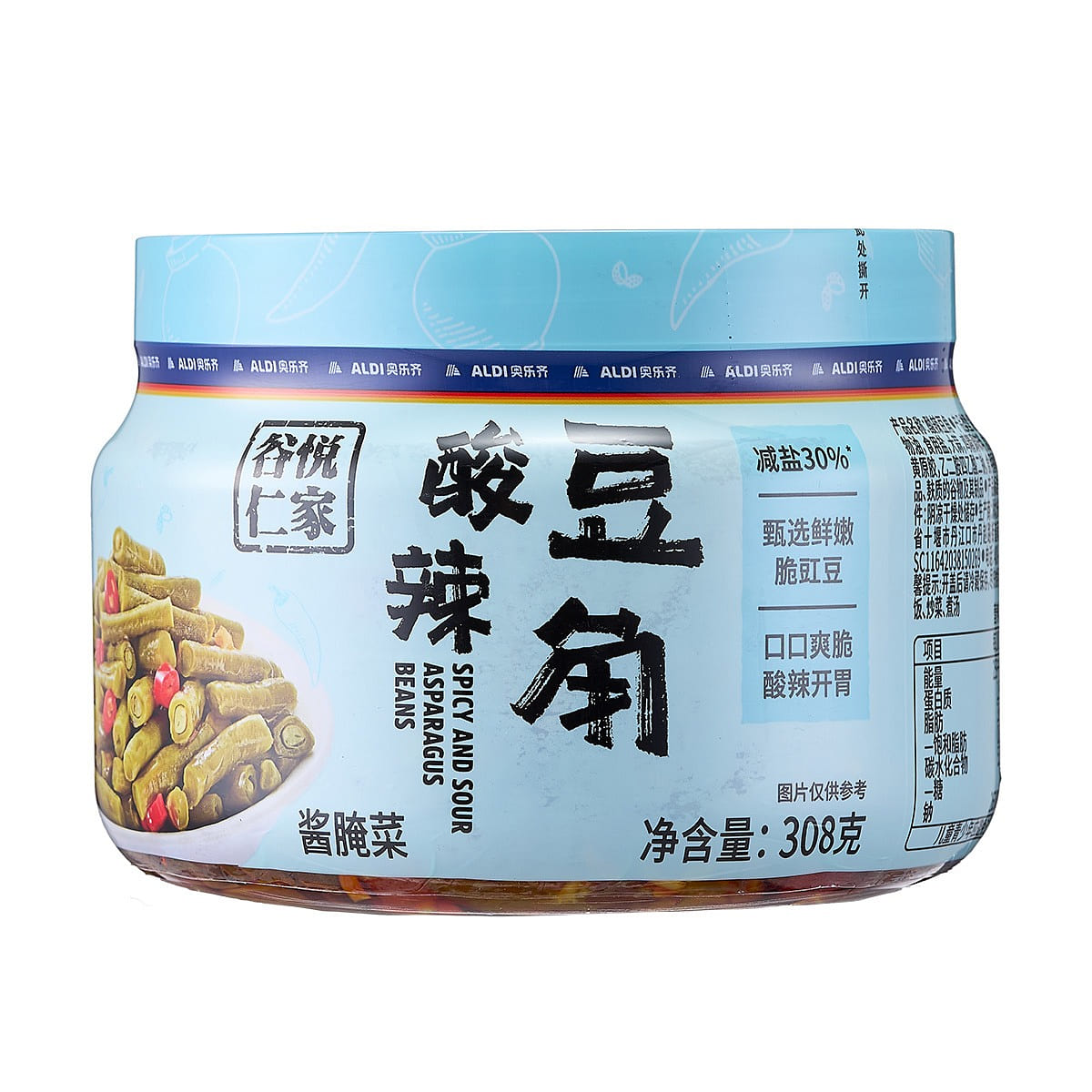 Guyue Renjia Spicy & Sour Cowpeas (30% Less Salt) 308 g