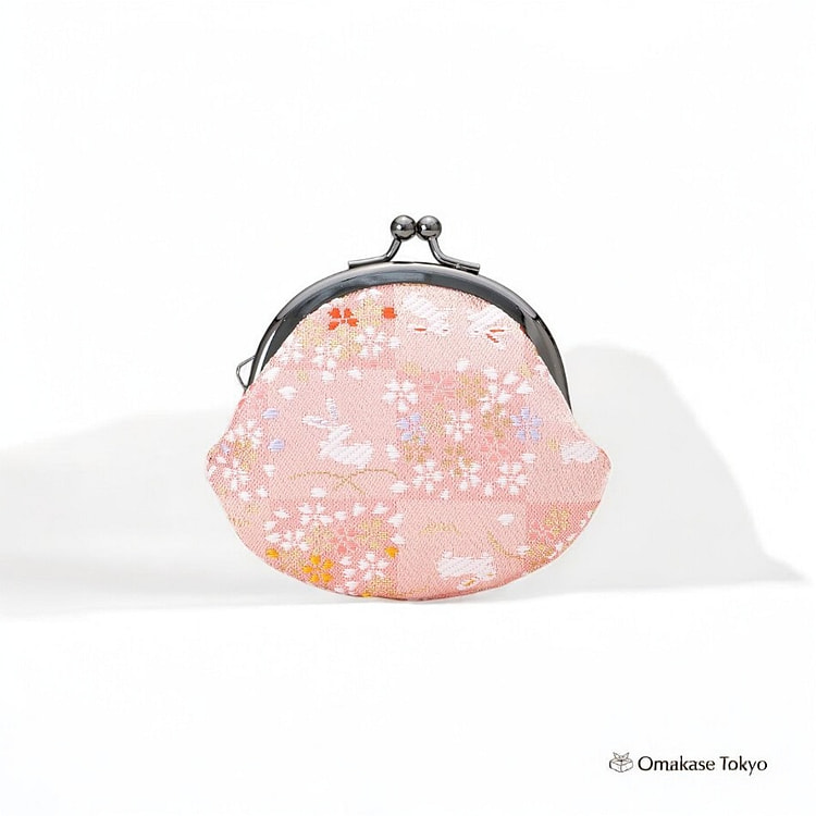 Kyoto Geibido Nishijin Weave Coin Purse Pink 140 g