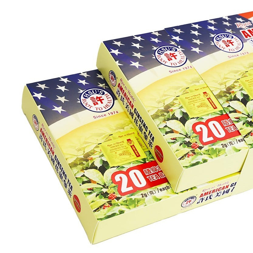 Hsu’s Root to Health American Ginseng Tea 40 Tea Bags 80g 1 box