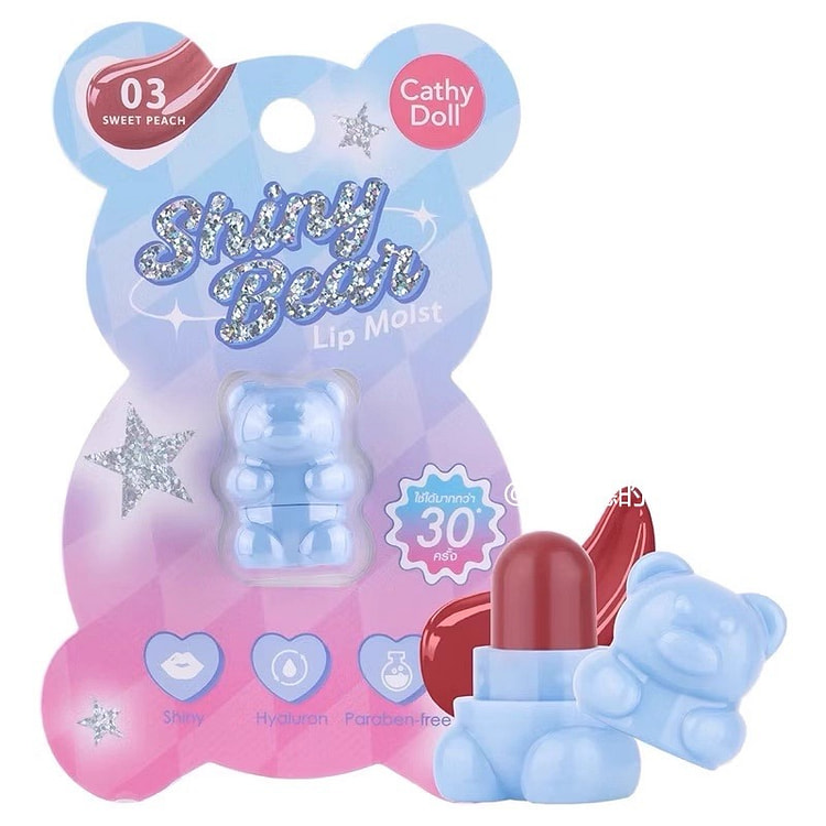 Cute Bear Lip Balm Lipstick - 03 Sweet Peach 1Pc 1.1 g