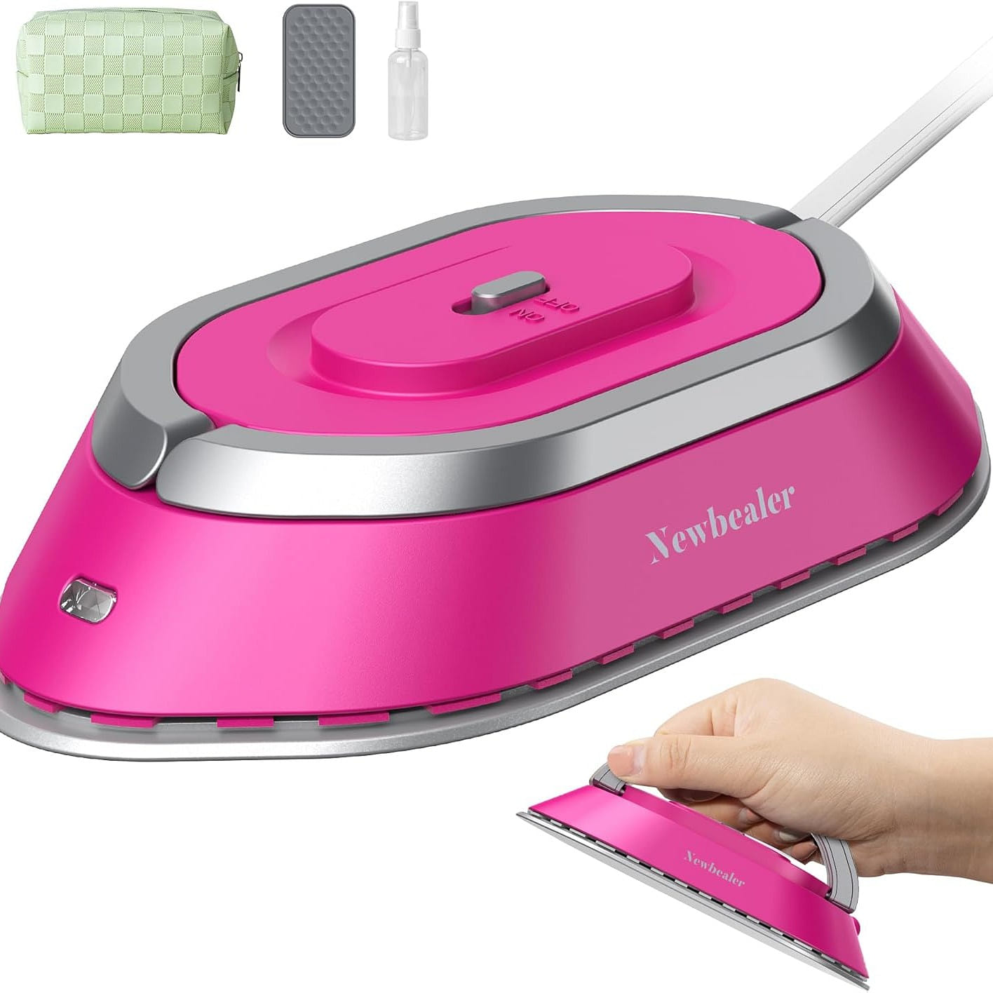 Travel Iron with Global Voltage, 100-240V(Hotpink) 1 count